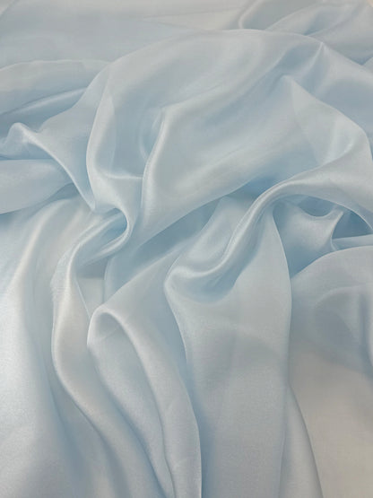 Baby Blue Shimmer Chiffon