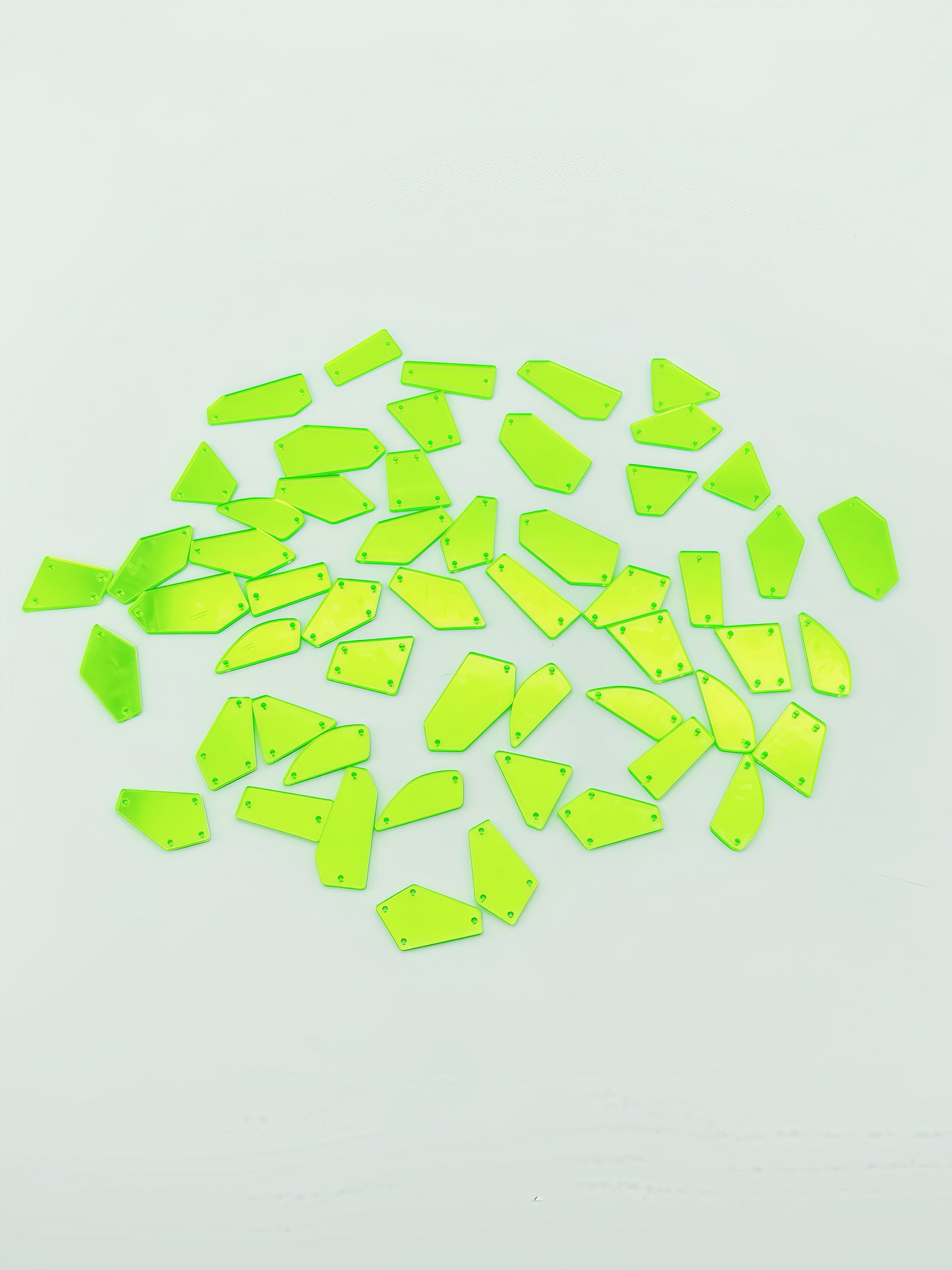 mixed shapes colors acrylic mirror sew on rhinestones