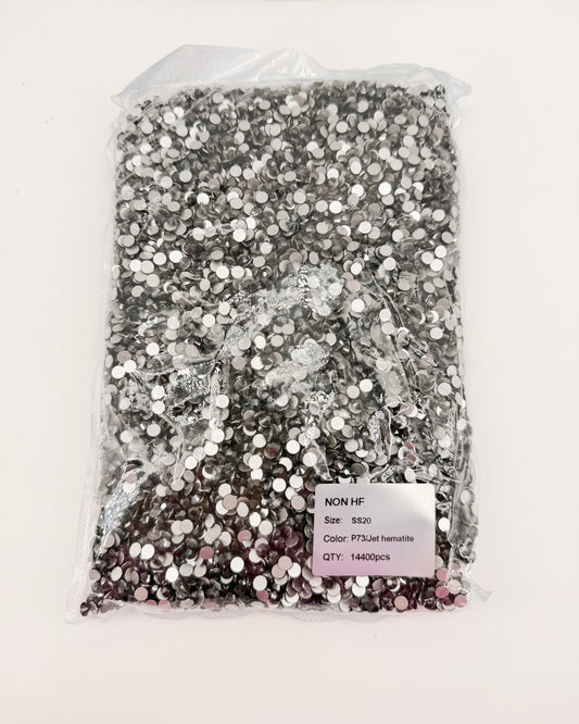 Jet Hematite Bulk Package Glass Rhinestones
