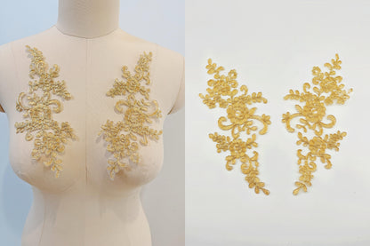 MM013 1 Pair Embroidered Applique