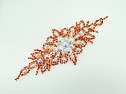 Multicolor rhinestone applique Beaded Clothing Decoration