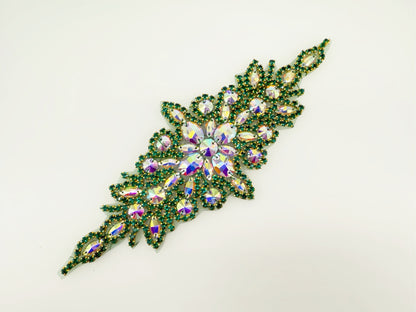 Multicolor rhinestone applique Beaded Clothing Decoration