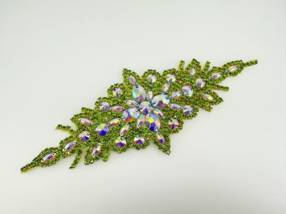 Multicolor rhinestone applique Beaded Clothing Decoration