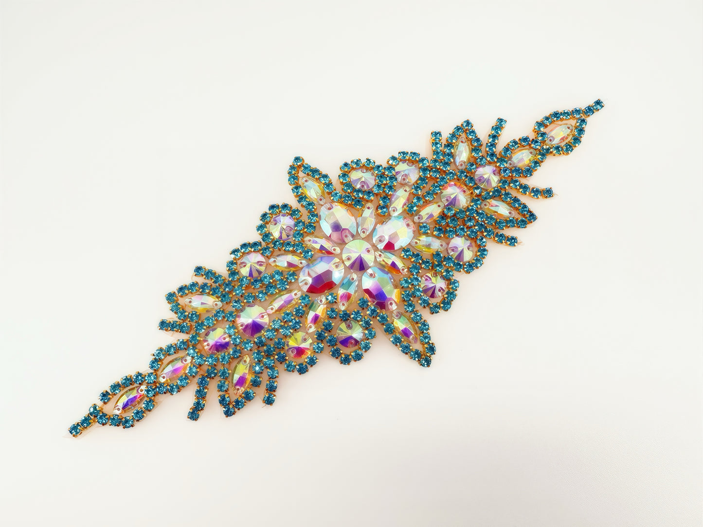 Multicolor rhinestone applique Beaded Clothing Decoration