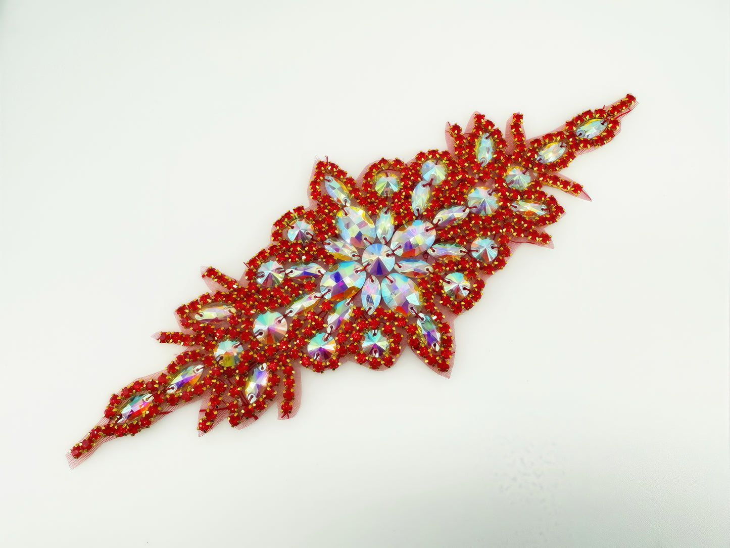 Multicolor rhinestone applique Beaded Clothing Decoration