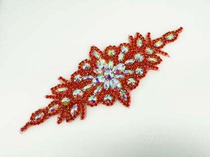 Multicolor rhinestone applique Beaded Clothing Decoration