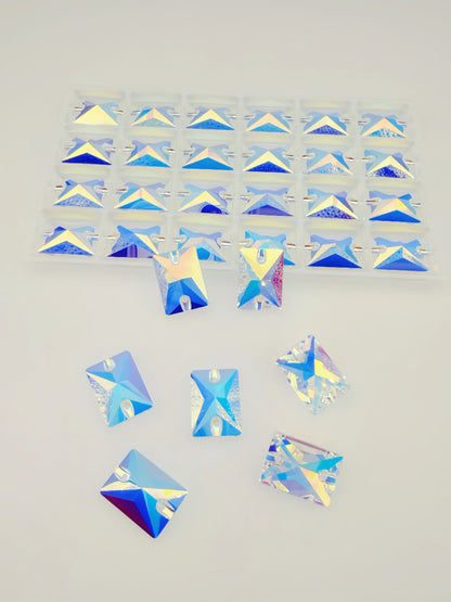 K9 Transparent Clear AB Fat Rectangle Shapes