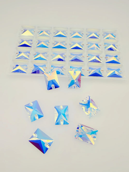 K9 Transparent Clear AB Fat Rectangle Shapes