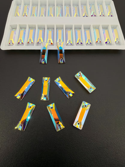 K9 Transparent Clear AB Baguette Shapes