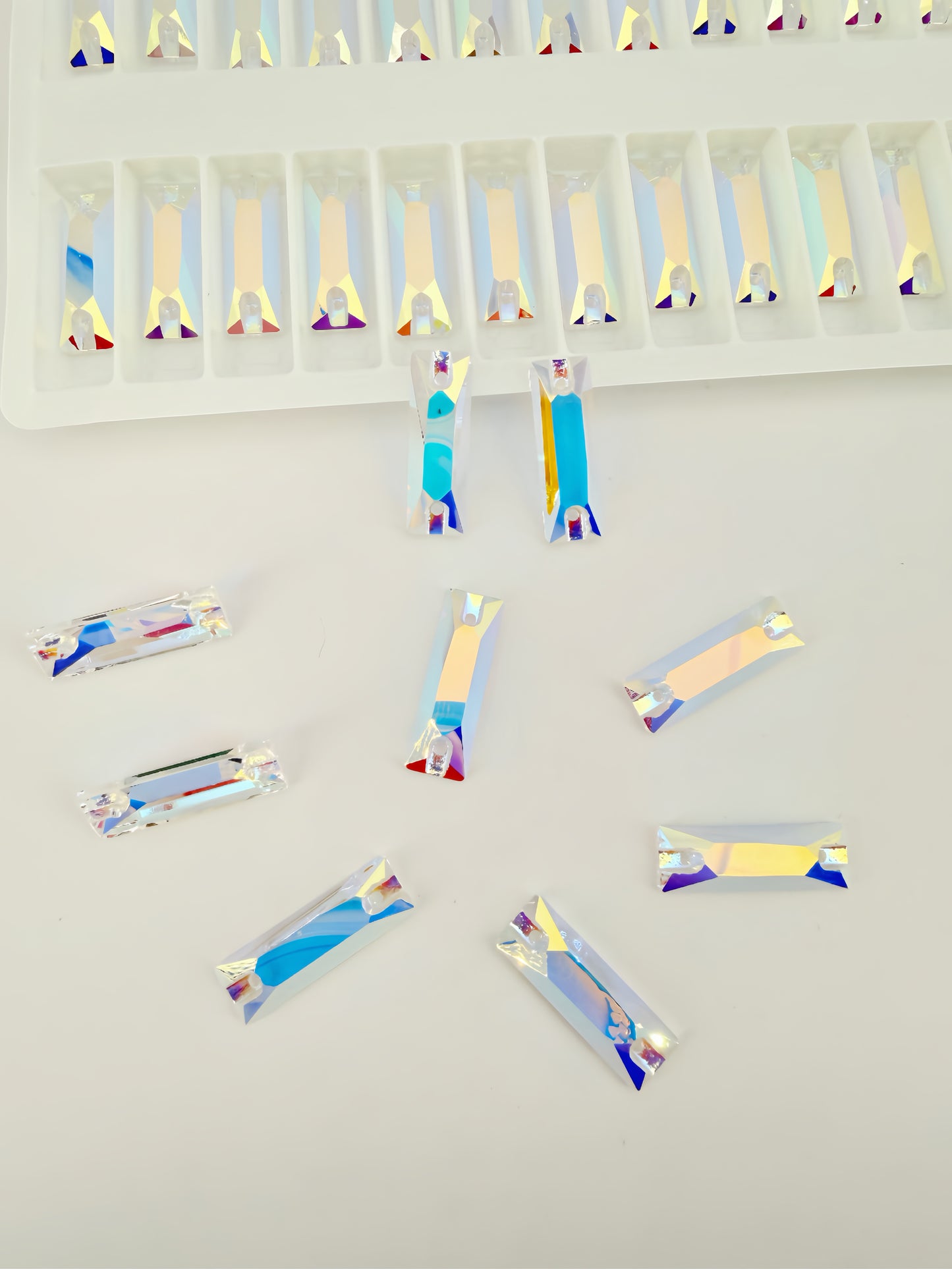 K9 Transparent Clear AB Baguette Shapes