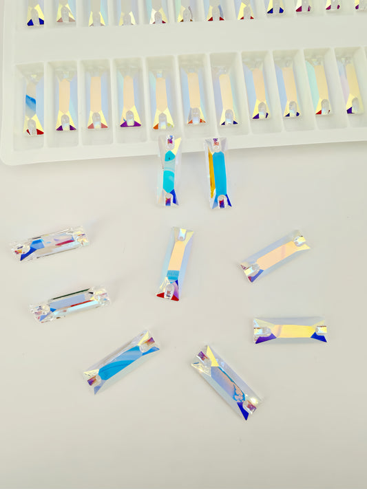 K9 Transparent Clear AB Baguette Shapes