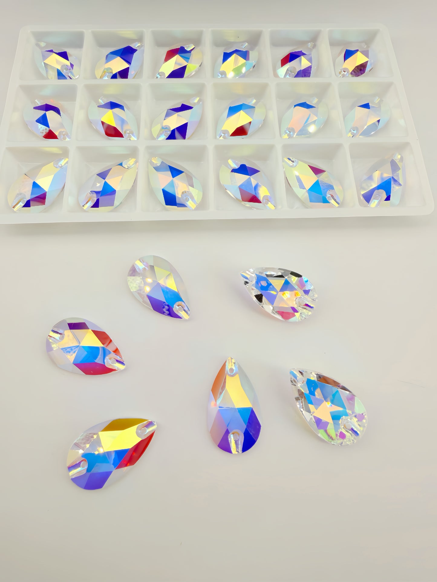 K9 Transparent Clear AB Teardrop Shapes