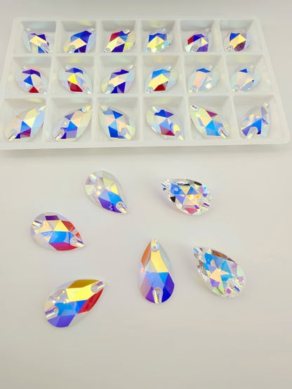 K9 Transparent Clear AB Teardrop Shapes