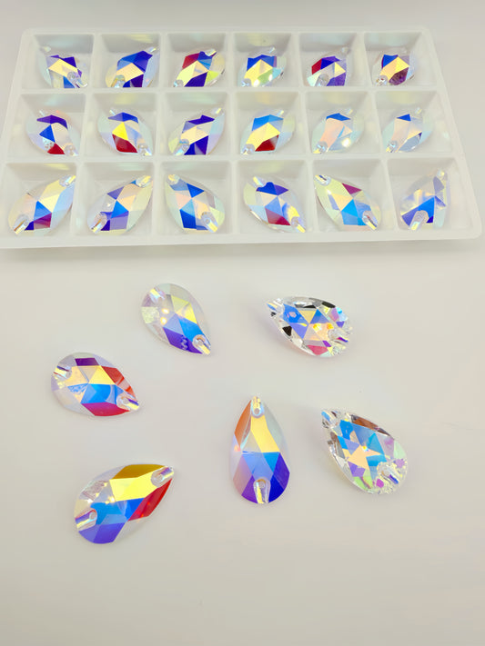 K9 Transparent Clear AB Teardrop Shapes