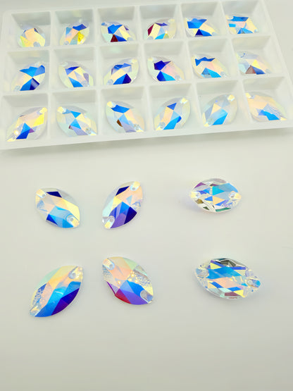 K9 Transparent Clear AB Horse Eye Shapes