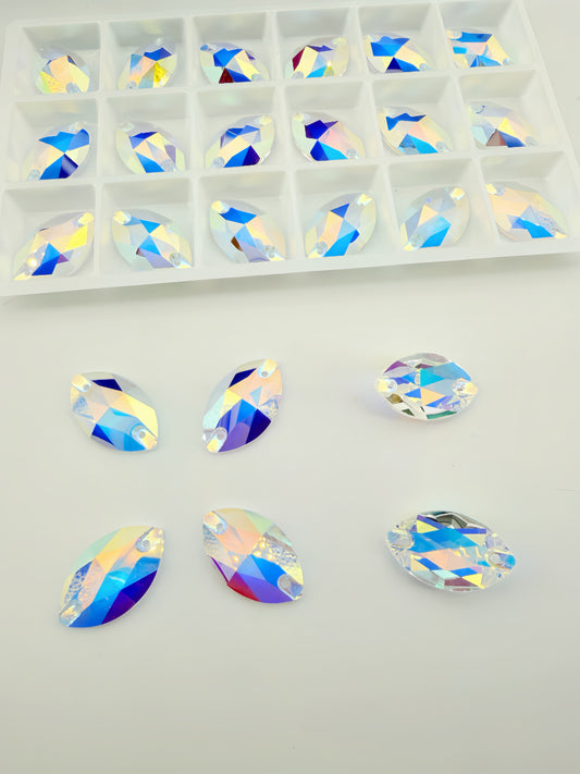 K9 Transparent Clear AB Horse Eye Shapes