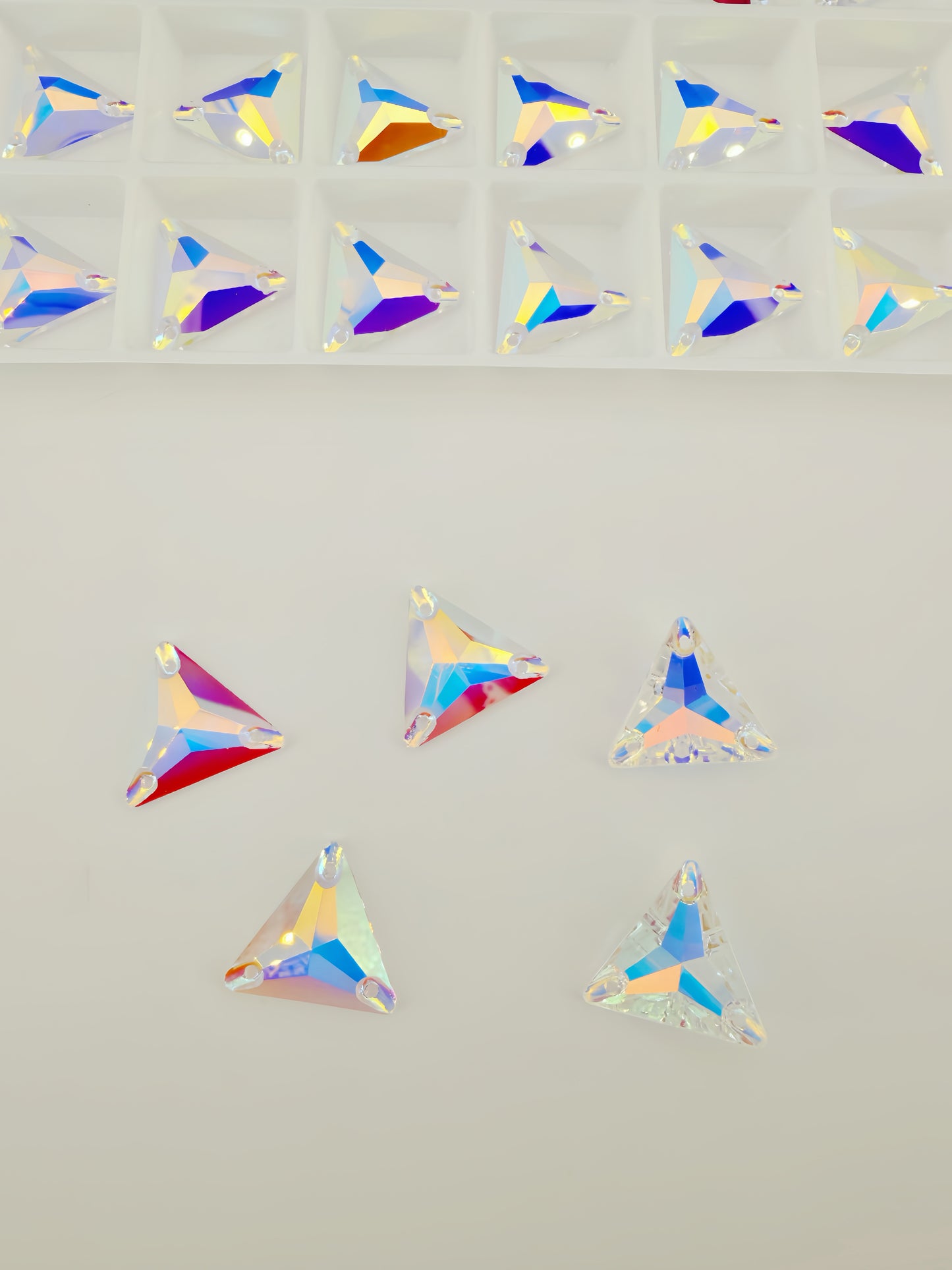 K9 Transparent Clear AB Triangle Shapes