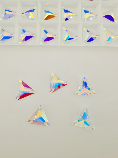 K9 Transparent Clear AB Triangle Shapes