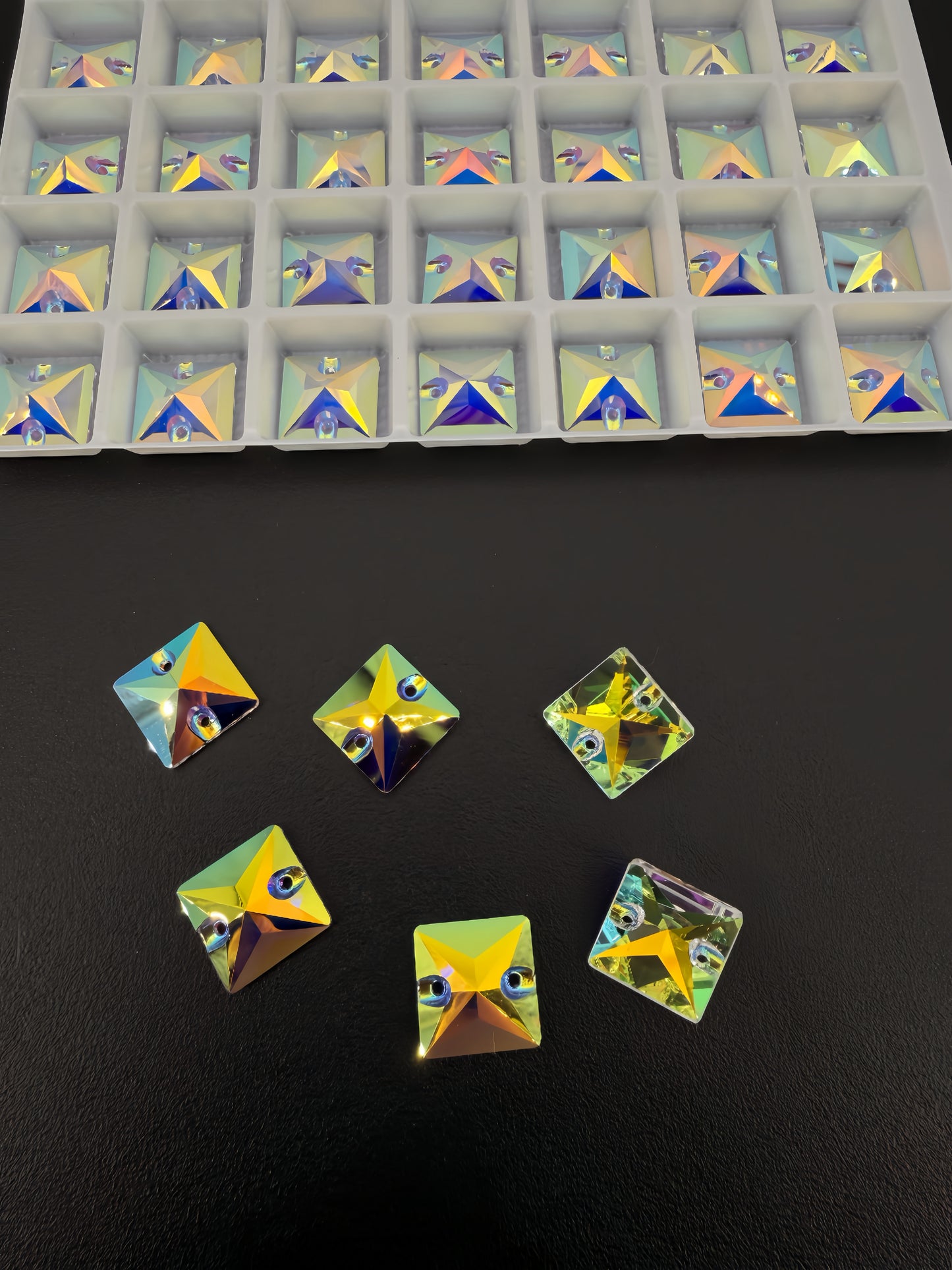 K9 Transparent Clear AB Square Shapes