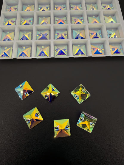 K9 Transparent Clear AB Square Shapes