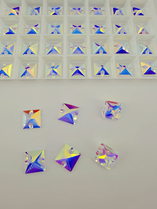 K9 Transparent Clear AB Square Shapes