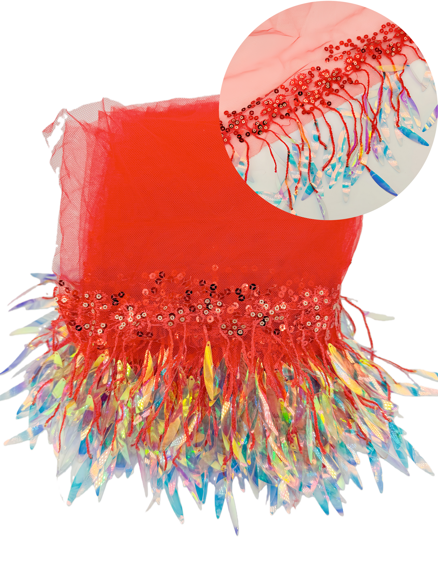 Sequin Tassel Mesh Tassels Fringe Decor Lace