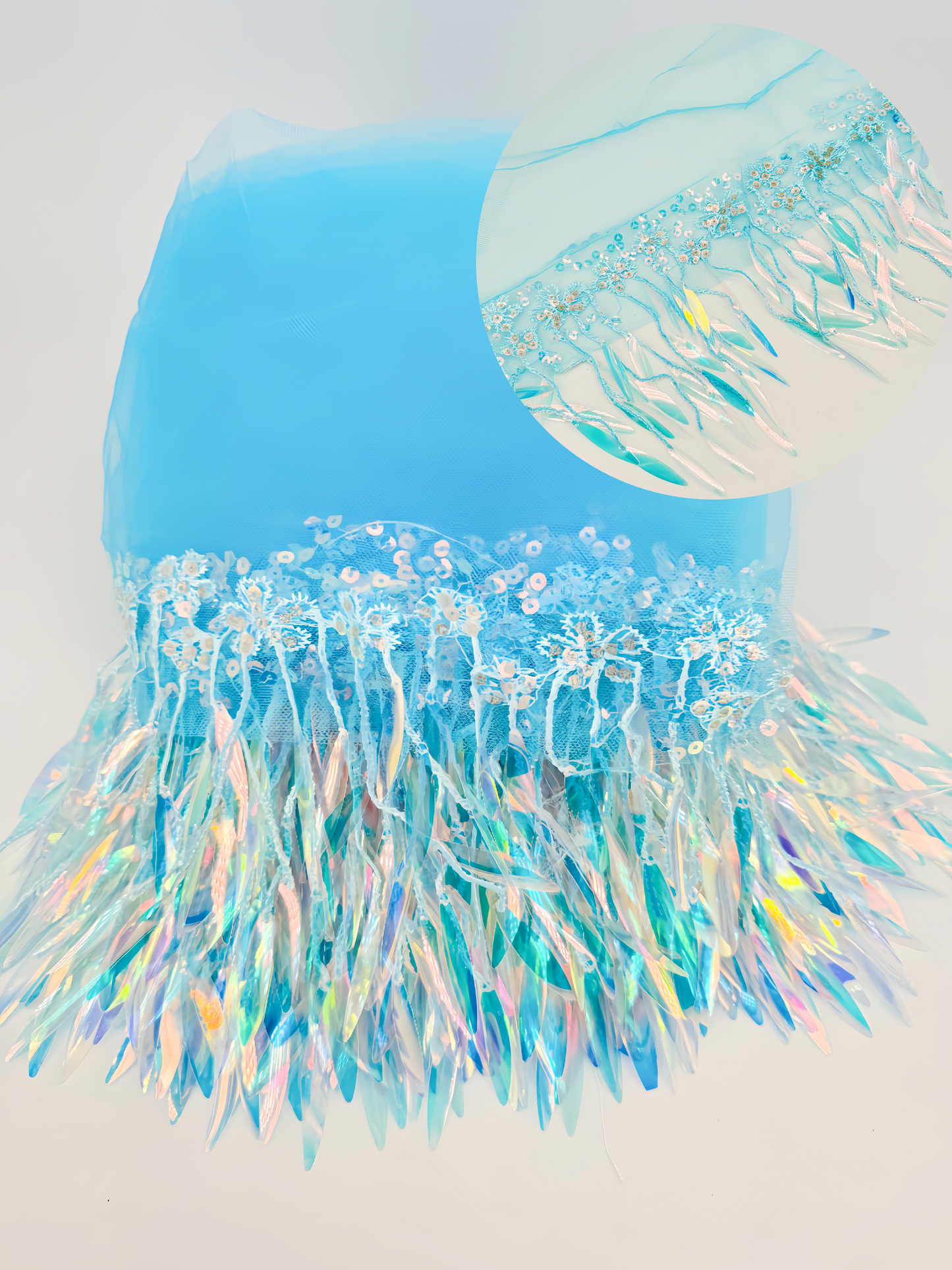 Sequin Tassel Mesh Tassels Fringe Decor Lace