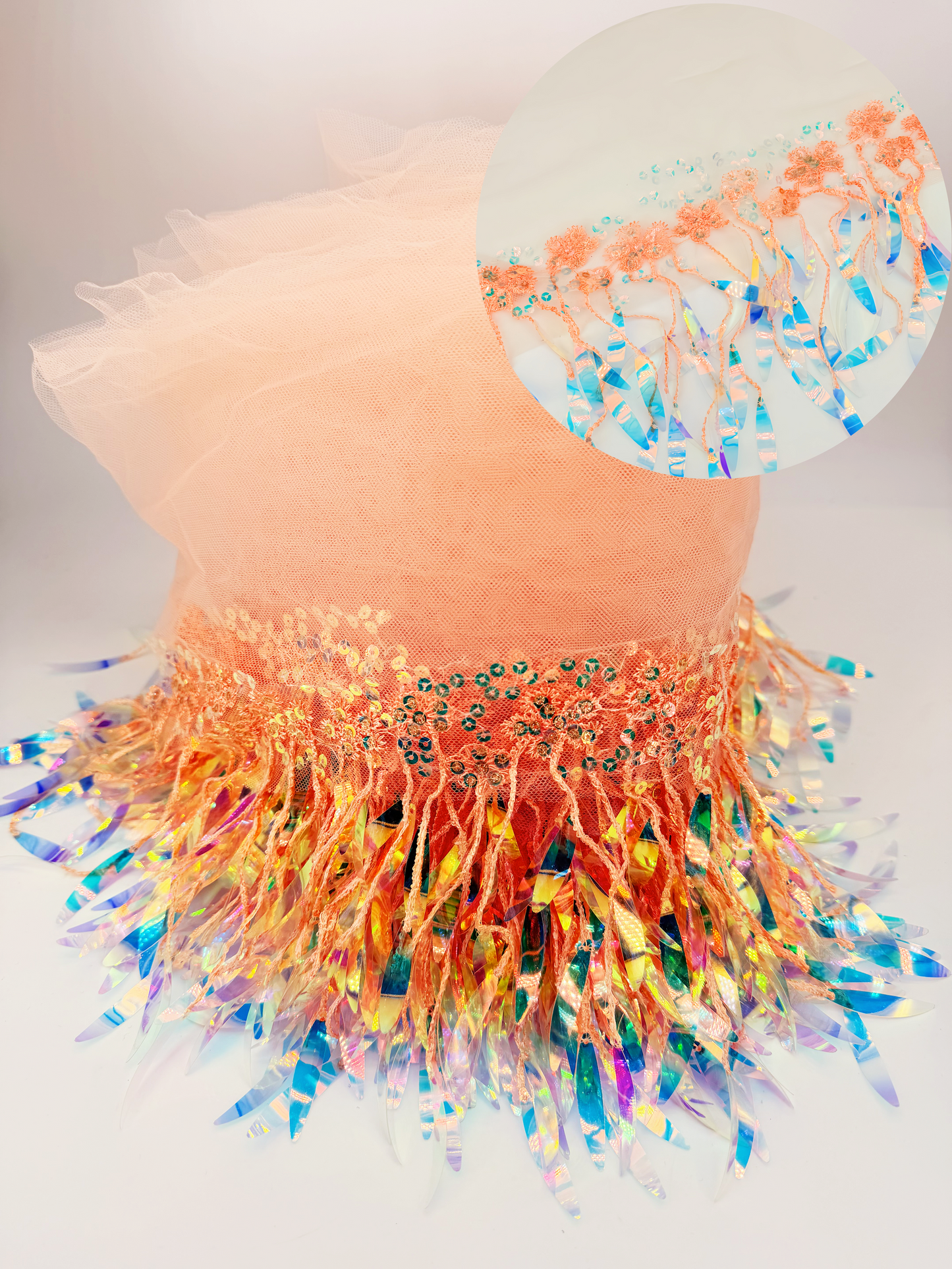 Sequin Tassel Mesh Tassels Fringe Decor Lace