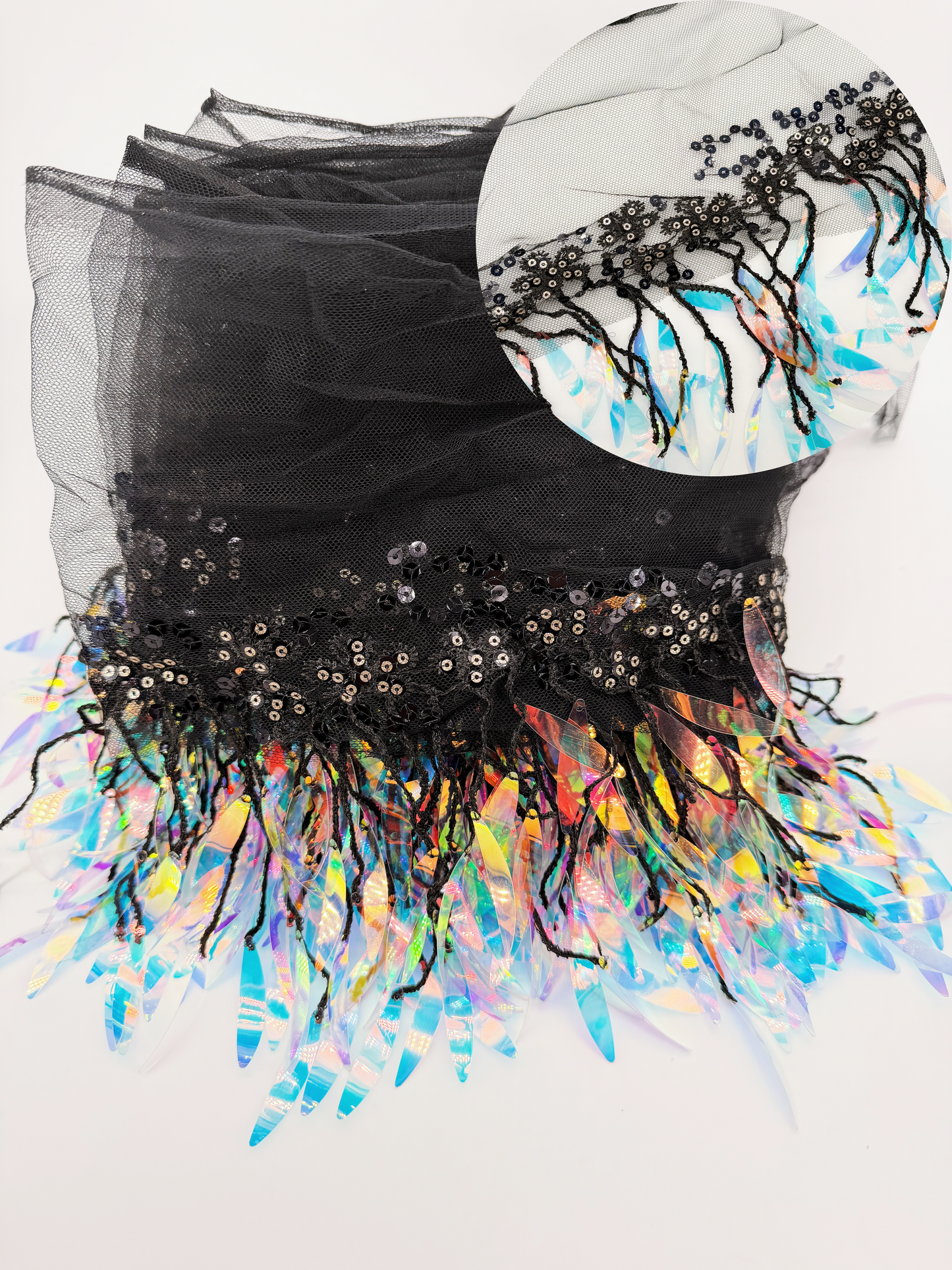 Sequin Tassel Mesh Tassels Fringe Decor Lace