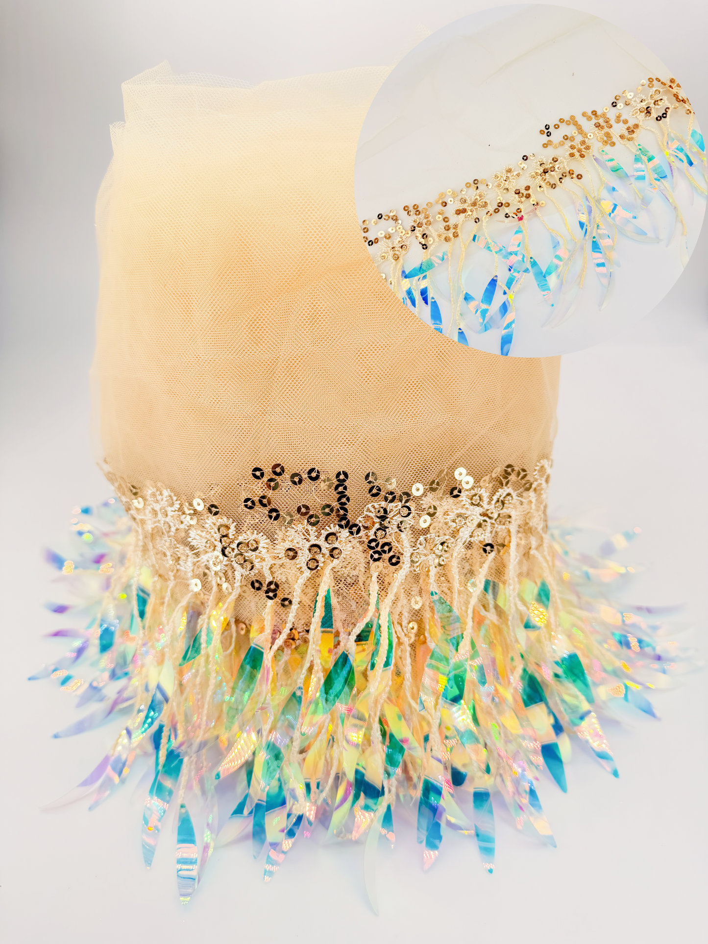 Sequin Tassel Mesh Tassels Fringe Decor Lace