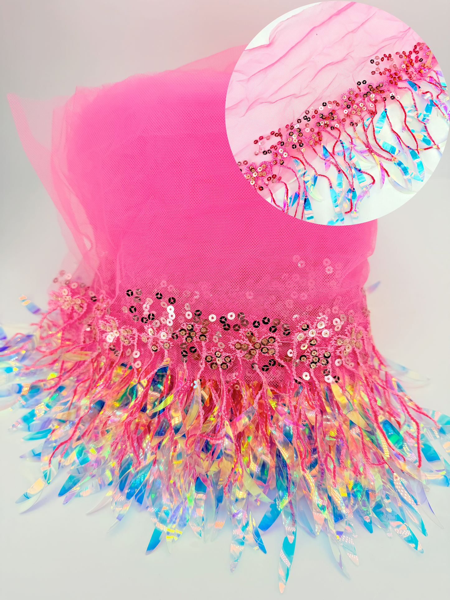 Sequin Tassel Mesh Tassels Fringe Decor Lace