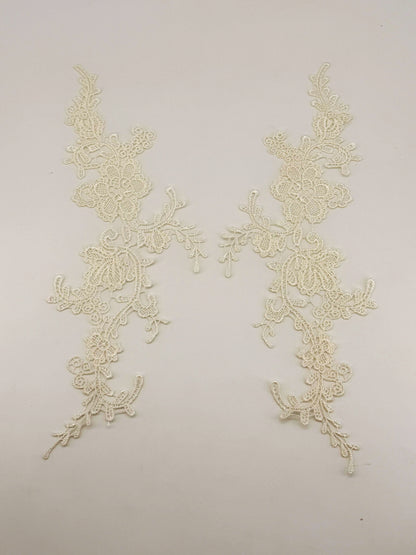 MM039 1 PAIR Colorful Embroidery Flower Lace Patch