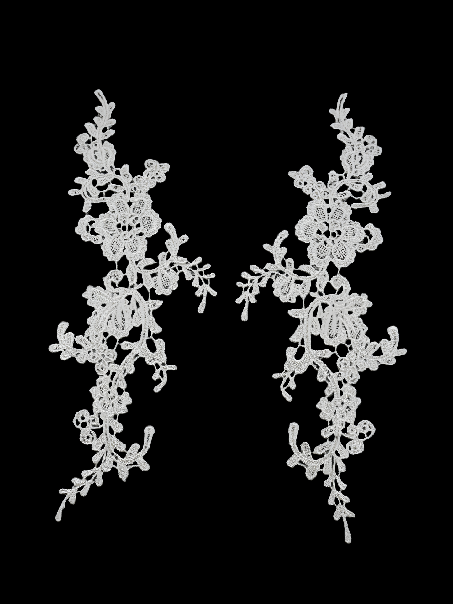 MM039 1 PAIR Colorful Embroidery Flower Lace Patch