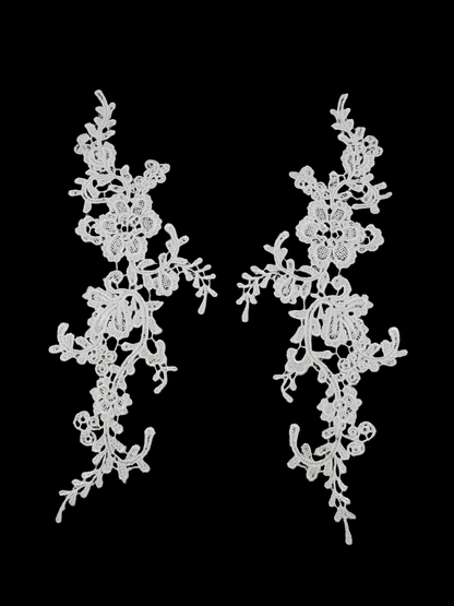 MM039 1 PAIR Colorful Embroidery Flower Lace Patch
