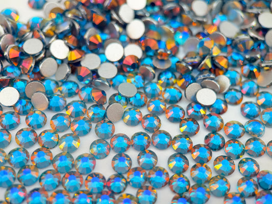 peacock blue light Flatback Non Hotfix Rhinestones