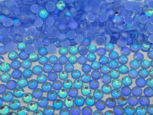 blue luminous Flatback Non Hotfix Rhinestones