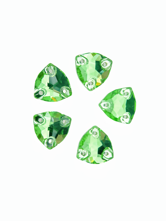 peridot trilliant sew on rhinestones CRYSTAL