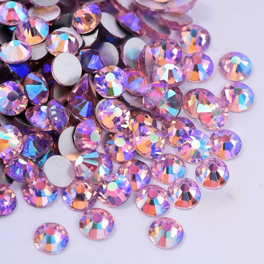 Lt. pink AB Flatback Non Hotfix Rhinestones