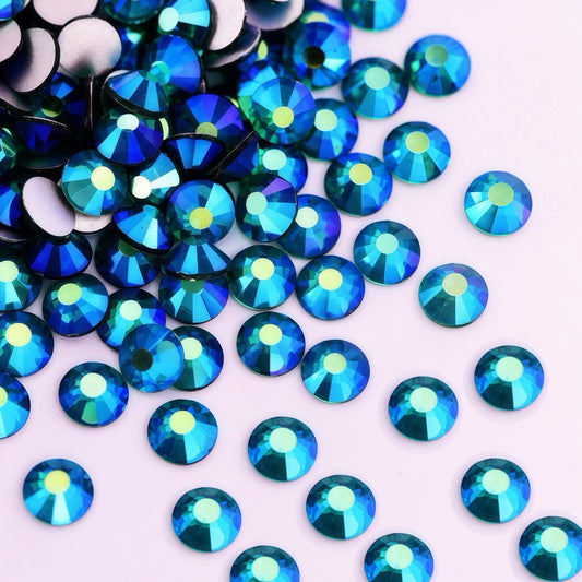 Blue zircon AB Flatback Non Hotfix Rhinestones
