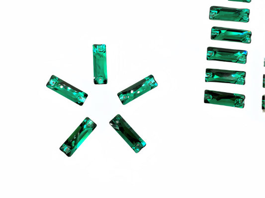K9 Emerald Crystal Baguette Sew On Rhinestones