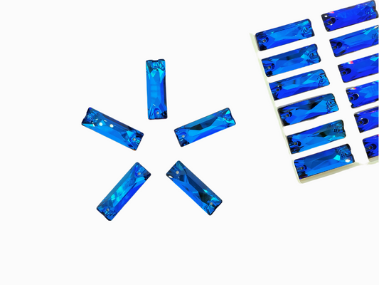 K9 Bermuda Blue Crystal Baguette Sew On Rhinestones