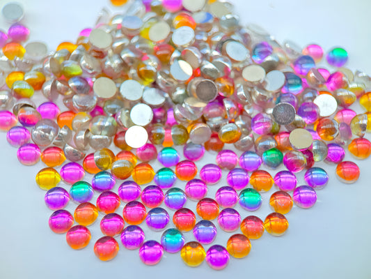 rainbow aurora mermaid Flatback Non Hotfix Rhinestones