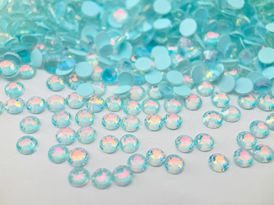 aquamarine mocha opal Flatback Non Hotfix Rhinestones