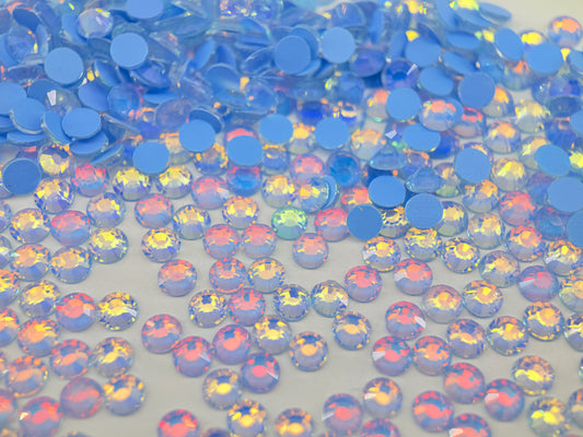 lt.sapphire luminous opal Flatback Non Hotfix Rhinestones