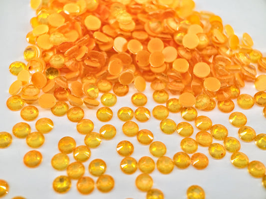 orange neon opal Flatback Non Hotfix Rhinestones