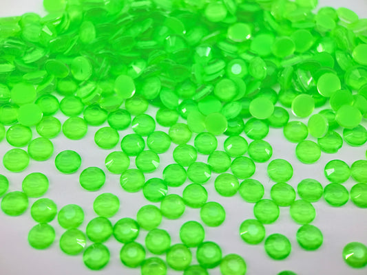 New Emerald Neon Flatback Non Hotfix Rhinestones