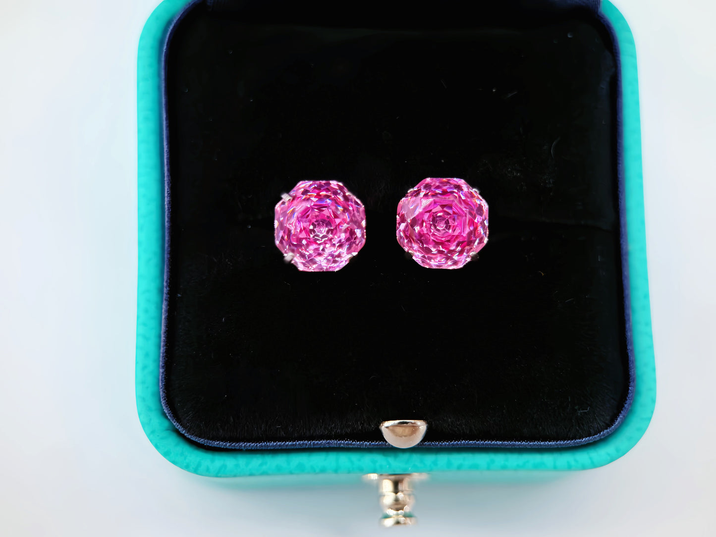 DRAGON FRUIT Rose-Cut Zircon Stud Earrings