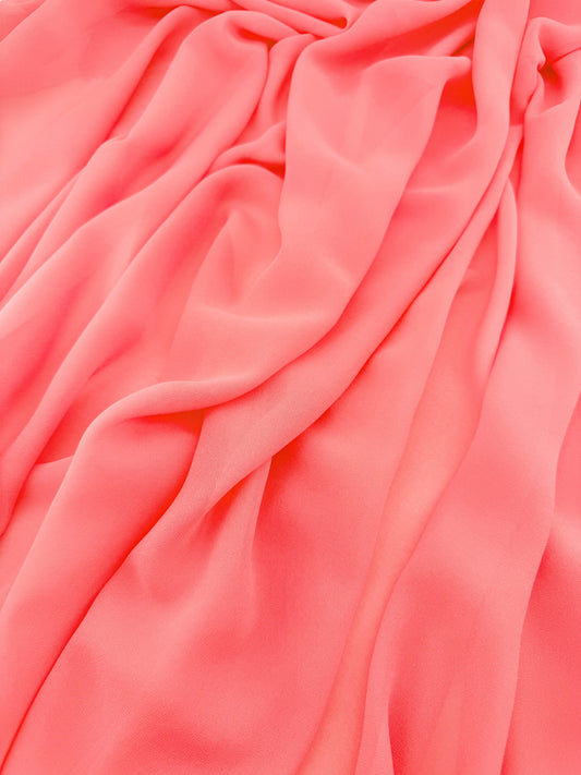 Deep Coral  Radiant Chiffon