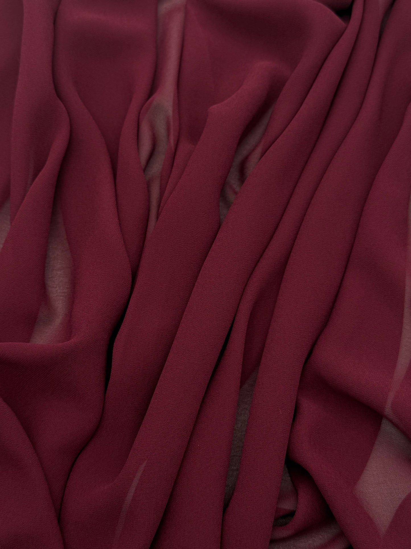 Wine Red Radiant Chiffon