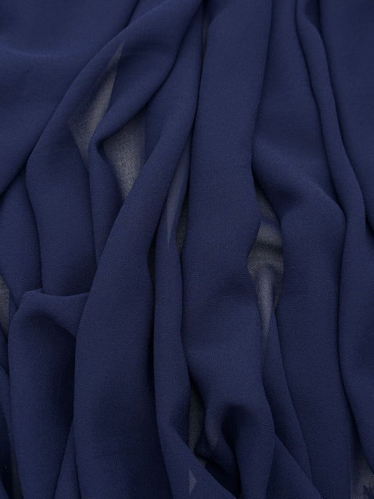 Navy Radiant Chiffon